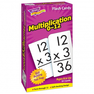 Multiplication 0-12 Flash Cards