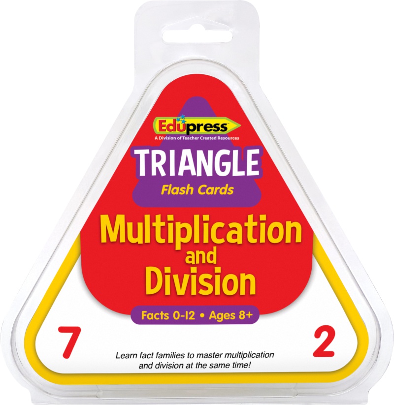 Triangle Flash Cards for Multiplication Division Facts | Math