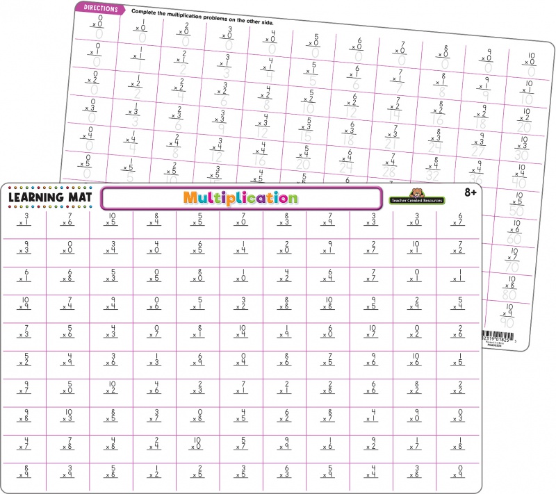 Algorithm Multiplication Mat Multiplication Learning Mat – Teacher Created Resources