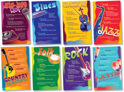 Music Genres Bulletin Board Set
