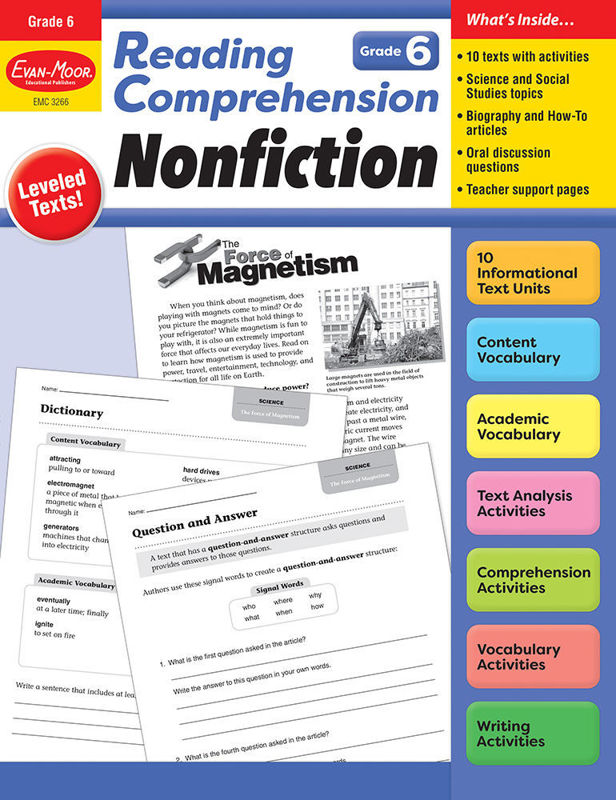 Nonfiction Reading Comprehension for Grade 6 | TeachingStuff