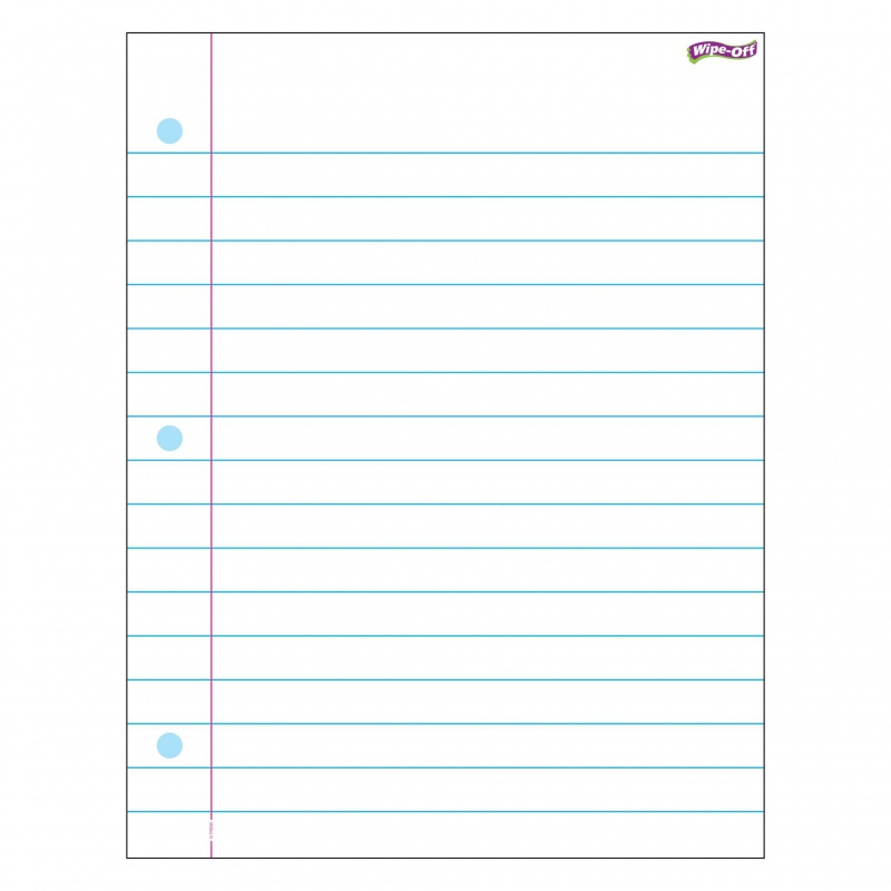 Notebook Paper Chart Wipe Off