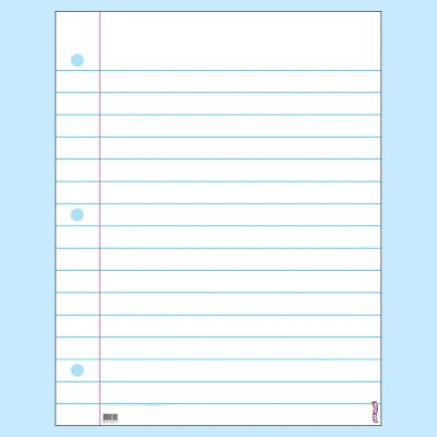 Notebook Paper Wipe-Off Chart