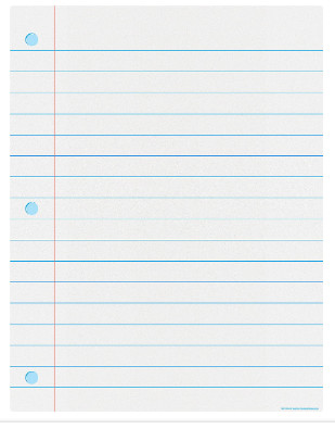 Notebook Paper Write-On/Wipe-Off Chart