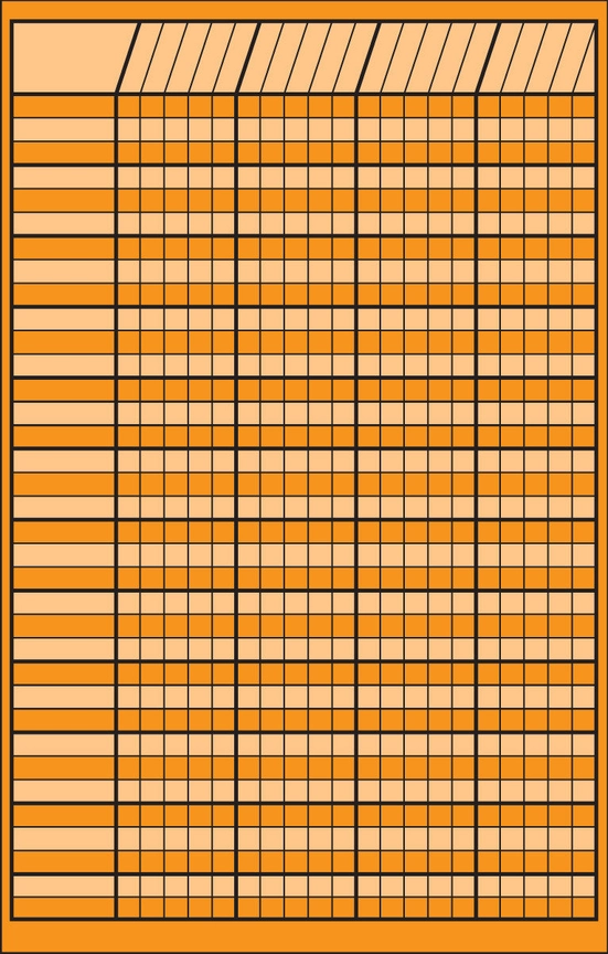Orange Small Vertical Incentive Chart – Creative Shapes