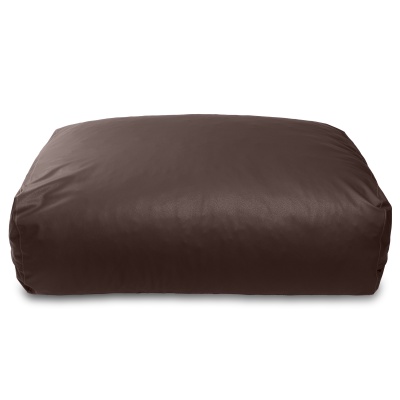 Oversized Large Couch Ottoman and Foam Filled Lounger Faux Leather Chocolate