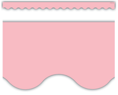 Pastel Pink Scalloped Border Trim
