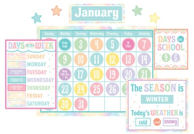 Pastel Pop Calendar Bulletin Board