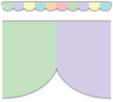 Pastel Pop Scalloped Die-Cut Border Trim