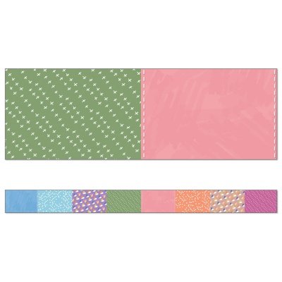 Patchwork Straight Bulletin Board Border