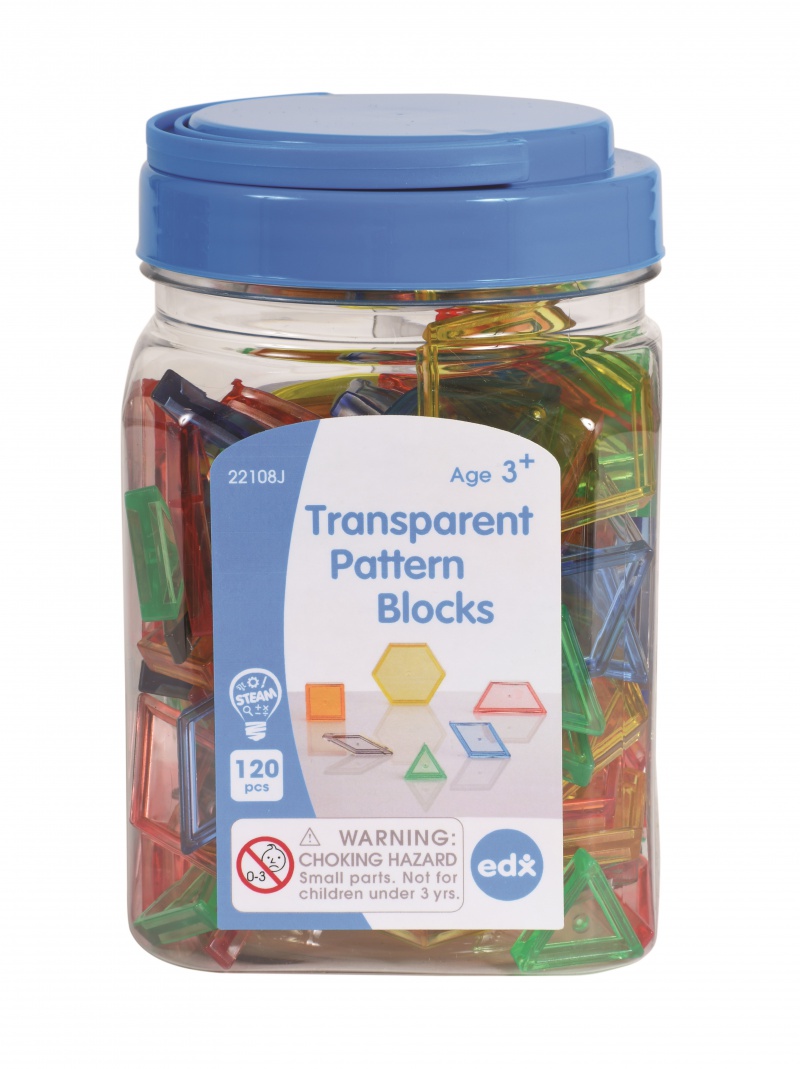 Transparent Pattern Blocks for Geometry & Math | Ages 3+