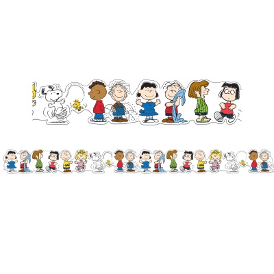 Peanuts Character Lineup Extra Wide Die-Cut Deco Trim