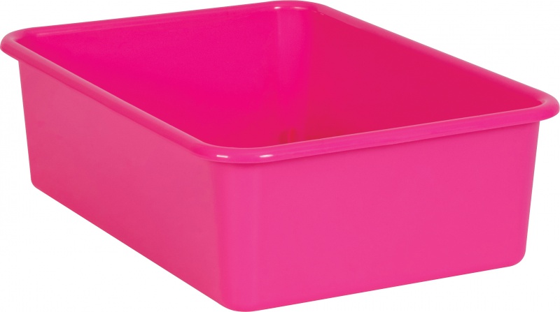 Pink Large Plastic Storage Bin 16