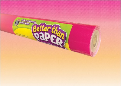 Pink and Orange Color Wash Better Than Paper Bulletin Board Roll
