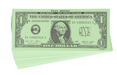 Play Money, 1 Bills, Set of 100
