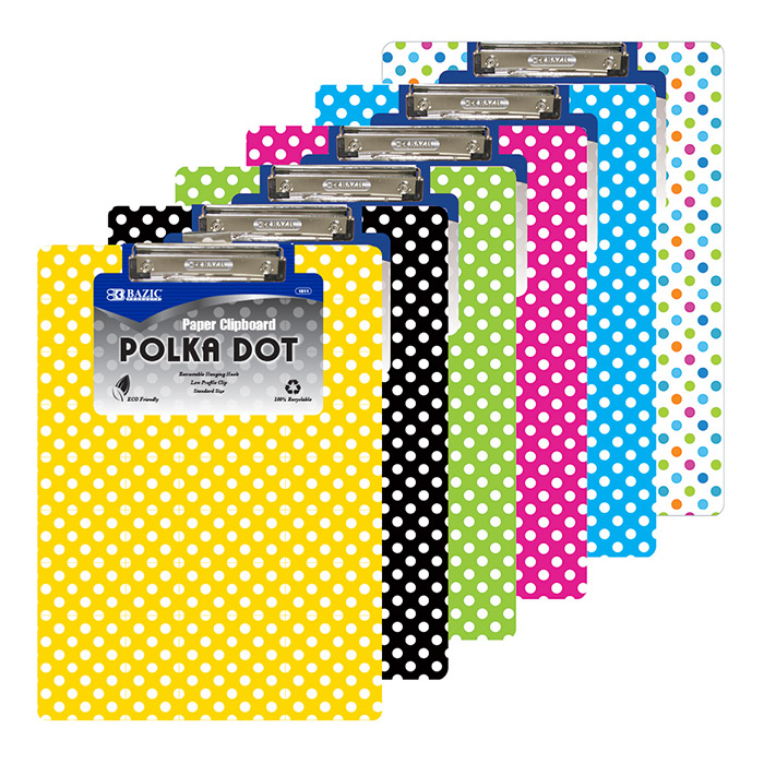 Polka Dot Clipboard Assorted