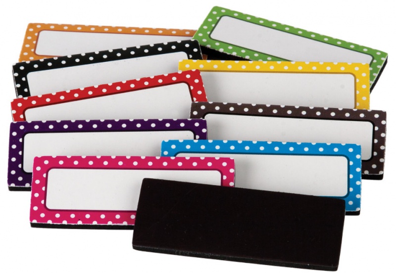 Polka Dots Magnetic Labels 30 Labels