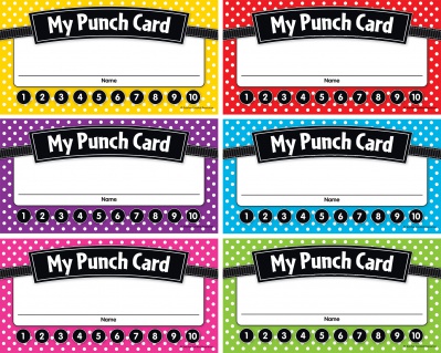 Polka Dots Punch Cards 60 Each