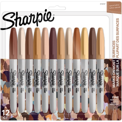 Portrait Colors Sharpies 12 Assorted Skin Tones Pens