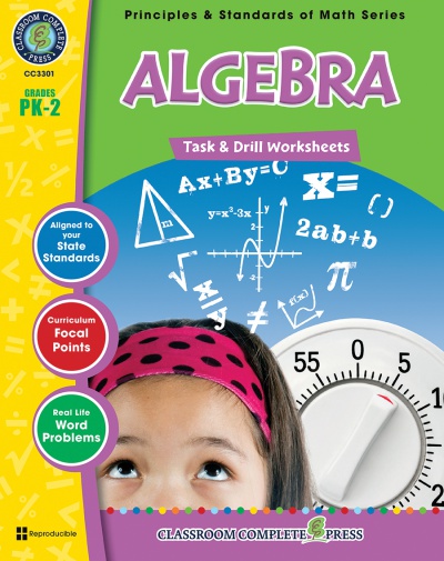 Principles & Standards of Math Task & Drill Worksheets, Algebra, Grades PreK-2