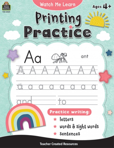 Printing Practice Ages 4+ Workbook