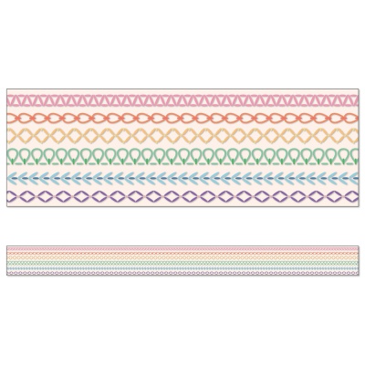 Rainbow Stitched Straight Border