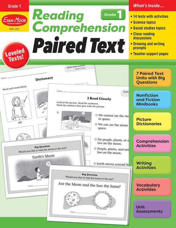 Reading Comprehension Paired Text Workbook | Grade 1