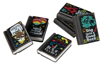 Reading Rocks Eraser Asst