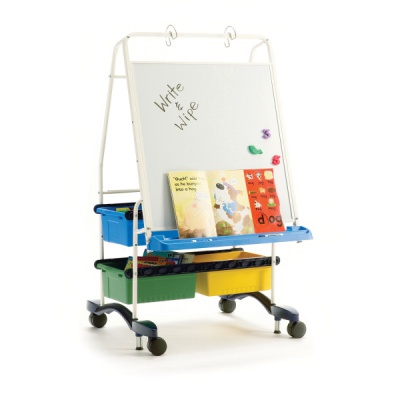 Regal Reading and Writing Center Easel with Chart Stand, Whiteboard and Storage