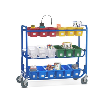 Rolling Classroom Storage Cart for Books, Supplies and Tools