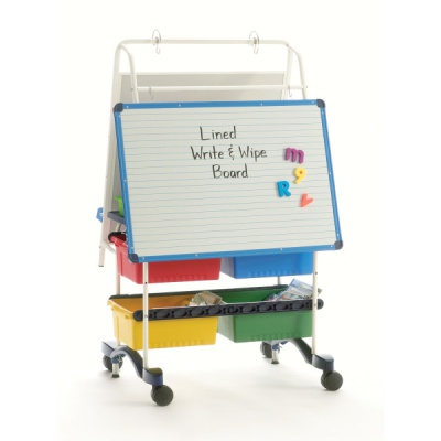 Royal Reading and Writing Center Easel with Chart Stand, Whiteboard and Storage