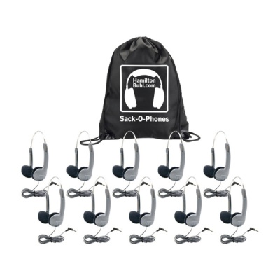 Sack-O Personal Headset Set of 10 with Carry Bag