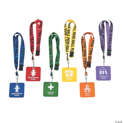 School Pass Set of 5 with Breakaway Lanyards