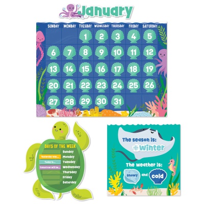 Sea Friends Calendar Set Bulletin Board