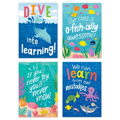 Sea Friends Inspire U 4-Poster Pack