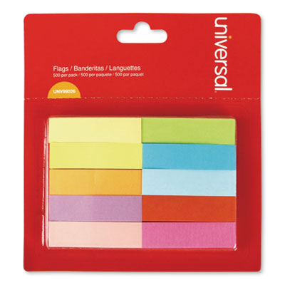 Self Stick Page Tabs.5x2 Assorted Colors 500 Pack