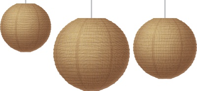 Shabby Chic Burlap Paper Lanterns