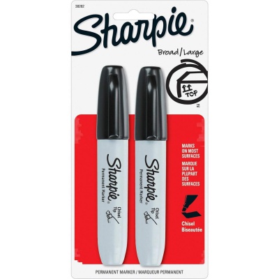 Sharpie Black Chisel Tip 2 Pack