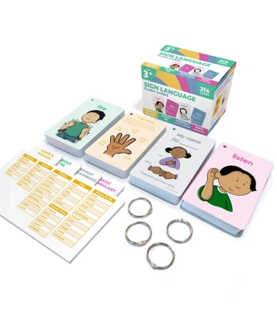 Sign Language Flash Cards Set of 216