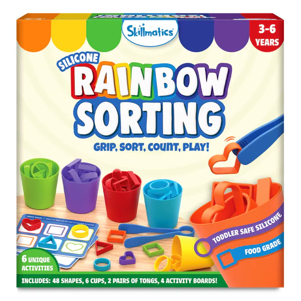 Silicone Rainbow Sorting Toy for Early Math | Ages 3-6