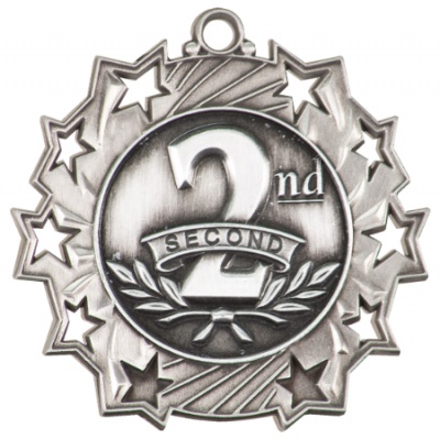 Silver 2nd Place Medal With Ribbon