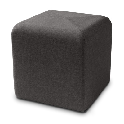 Small Square Foam Ottoman Ebony