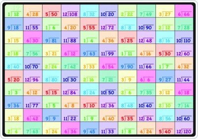Smart Poly Wipe off Double-Sided Learning Mat, Division