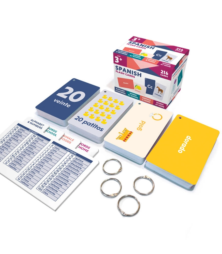 Spanish Flash Cards Set of 216