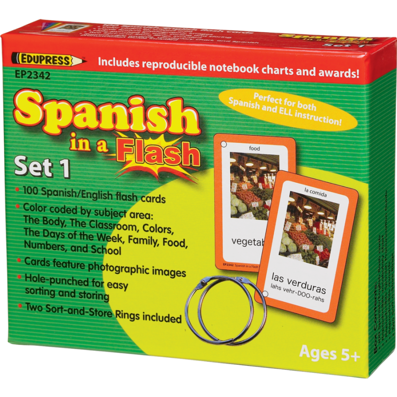 Spanish in A Flash Card Set 1