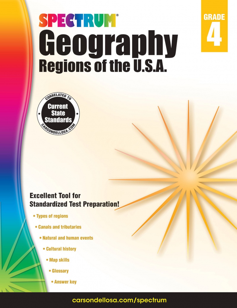 Grade 4 Geography Workbook - U.S. Regions & Map Skills