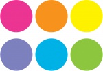 Spot On Floor Markers, Bright Circles, 4" Carpet