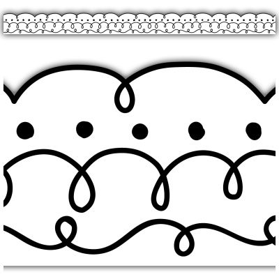 Squiggles and Dots Die Cut Border Trim