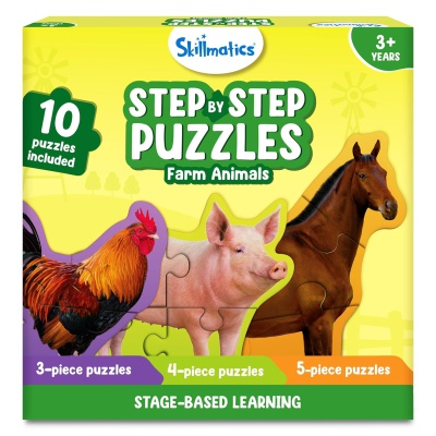 Step By Step Farm Animals 10 Puzzles