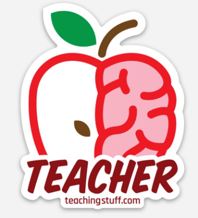 Teacher Brapple Sticker